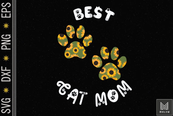Best Cat Mom Paw Sunflower Mother Day Review