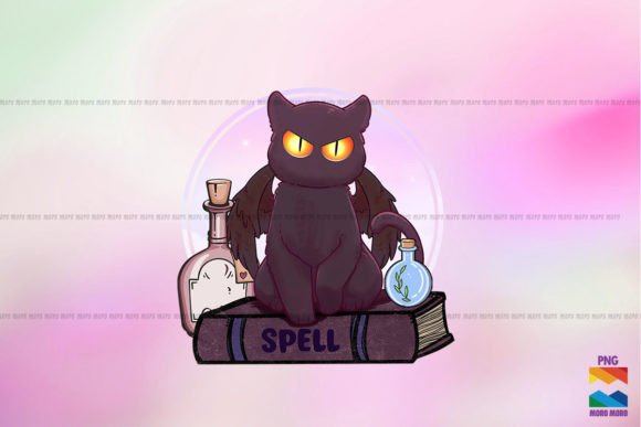 Black Cat Magic Book Halloween Design Review