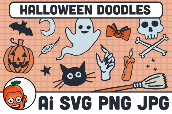 Cute Halloween Witchy Doodles SVG PNG Review