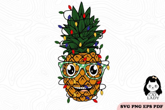 Cute Pineapple Christmas SVG PNG Review