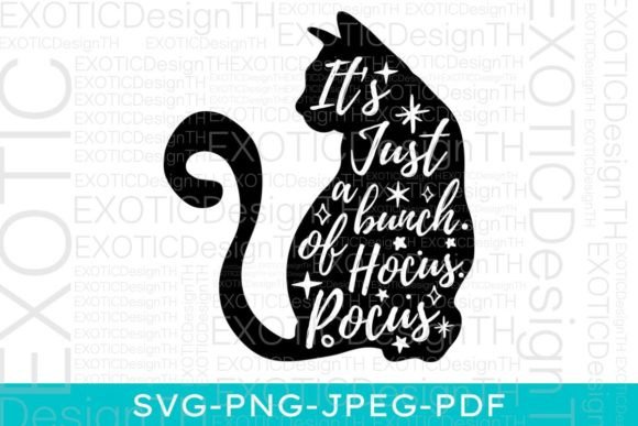 Hocus Pocus Black Cat Halloween Sign