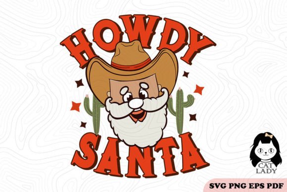 Howdy Santa with Cowboy Hat SVG PNG Review