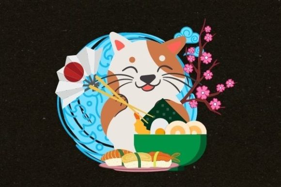 Japanese Wave Cat Sushi Embroidery Design Review